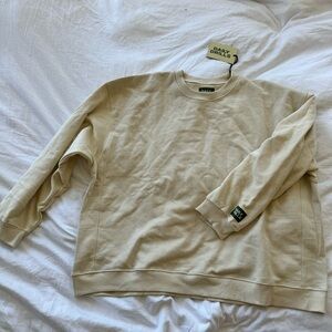 NWT Daily Drills Unisex Oversized Crewneck in Sand